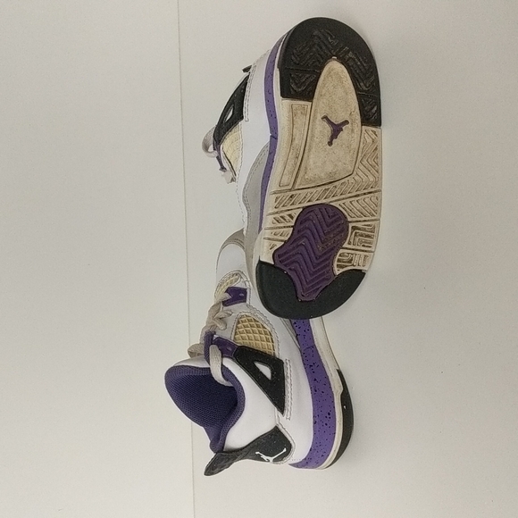 JORDAN IV RETRO TD WHITE ULTRAVIOLET NEUTRAL TODDLER SNEAKER. - Picture 7 of 8